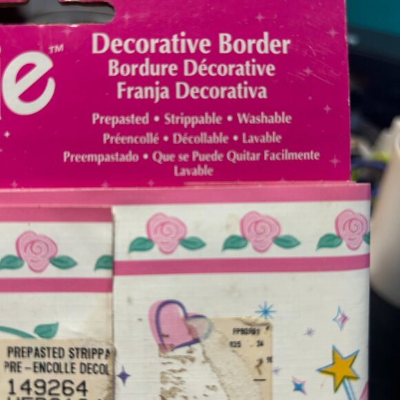 Vintage Barbie Decorative Border Pink Wallpaper New Theme Collectible Project - Picture 6 of 6